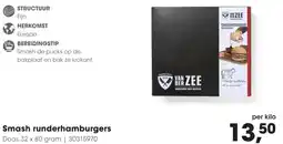 Hanos Smash runderhamburgers aanbieding