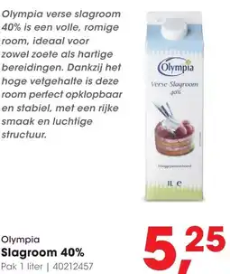 Hanos Olympia Slagroom 40% aanbieding