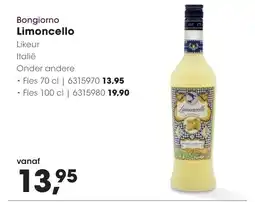 Hanos Bongiorno Limoncello aanbieding