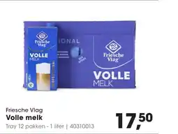 Hanos Friesche Vlag Volle melk aanbieding