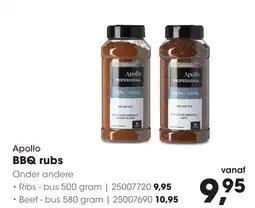 Hanos Apollo BBQ rubs aanbieding
