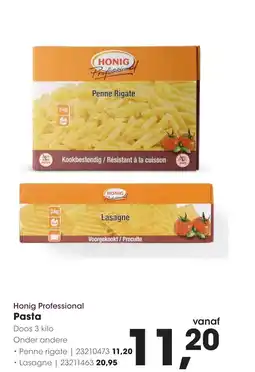 Hanos Honig professional pasta aanbieding
