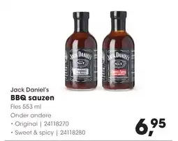 Hanos Jack Daniel's BBQ sauzen aanbieding