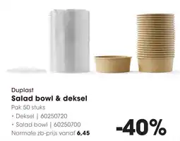 Hanos Duplast salad bowl & deksel aanbieding