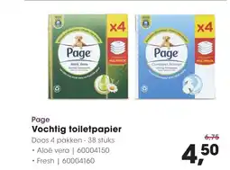 Hanos Page Vochtig toiletpapier aanbieding