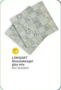 Brico Longart mozaïektegel glas mix aanbieding