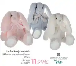Cora Knuffel konijn met strik aanbieding