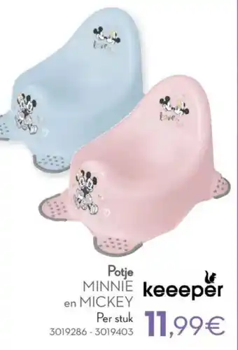 Cora Keeeper Potje Minnie en Mickey aanbieding