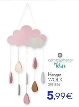 Cora Atmosphera for Kids Hanger Wolk aanbieding