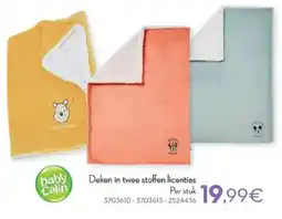 Cora Baby Calin Deken in twee stoffen licenties aanbieding