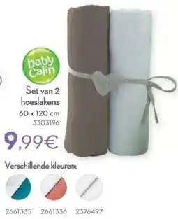 Cora Baby Calin Set van 2 hoeslakens aanbieding
