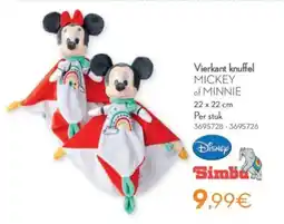 Cora Vierkant knuffel Mickey of Minnie aanbieding