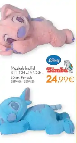 Cora Simba Muzikale Knuffel Stitch of Angel aanbieding