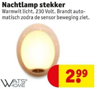 Nachtlamp stekker