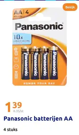 Action Panasonic batterijen AA aanbieding