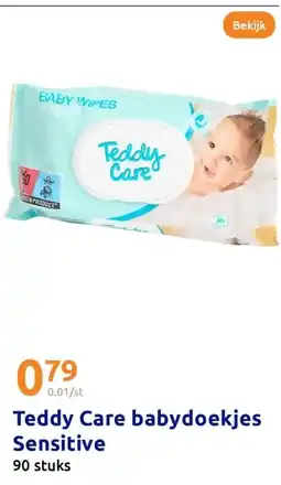 Action Teddy Care babydoekjes Sensitive aanbieding