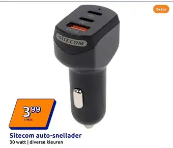 Action Sitecom auto-snellader aanbieding