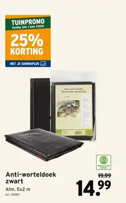 GAMMA Anti-worteldoek zwart aanbieding