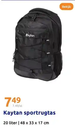 Action Kaytan sportrugtas aanbieding