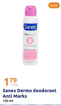 Action Sanex Dermo deodorant Anti Marks aanbieding