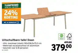 GAMMA Uitschuifbare tafel Daan aanbieding