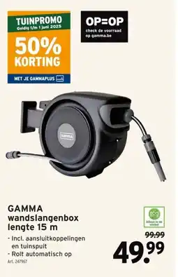 GAMMA GAMMA wandslangenbox lengte 15 m aanbieding