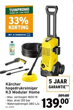 GAMMA Kärcher hogedrukreiniger K3 Modular Home aanbieding