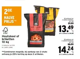 GAMMA Houtskool of briketten10 kg aanbieding