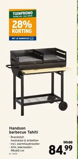 GAMMA Handson barbecue Tahiti aanbieding