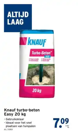GAMMA Knauf turbo-beton Easy 20 kg aanbieding
