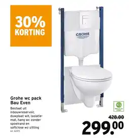GAMMA Grohe wc pack Bau Even aanbieding