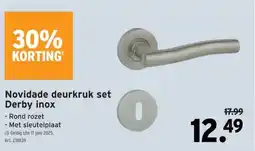 GAMMA Novidade deurkruk set Derby inox aanbieding