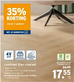 GAMMA Laminaat Elan visgraat aanbieding