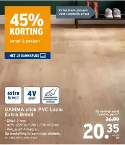 GAMMA GAMMA click PVC Lazio Extra Breed aanbieding