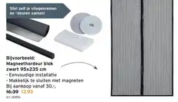 GAMMA Magneethordeur blok zwart 95x235 cm aanbieding