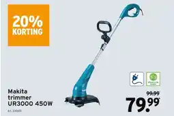 GAMMA Makita trimmer UR3000 450W aanbieding
