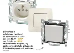 GAMMA schakelaar 1-polig wit aanbieding