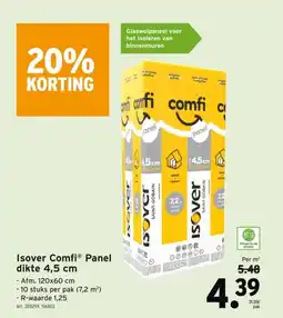 GAMMA Isover Comfi Panel dikte 4,5 cm aanbieding