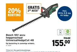 GAMMA Bosch 18V accu heggenschaar UniversalHedgeCut 48 aanbieding