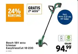 GAMMA Bosch 18V accu trimmer aanbieding