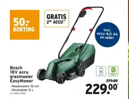 GAMMA Bosch 18V accu grasmaaier EasyMower aanbieding