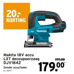 GAMMA Makita 18V accuvLXT decoupeerzaag DJV184Z aanbieding