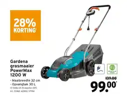 GAMMA Gardena grasmaaier PowerMax 1200 W aanbieding