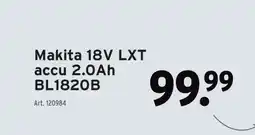 GAMMA Makita 18V LXT accu 2.0Ah BL1820B aanbieding