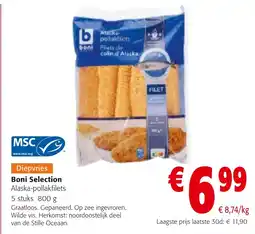Colruyt Boni Selection Alaska-pollakfilets aanbieding