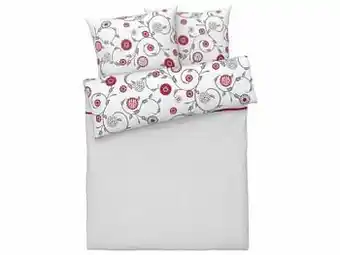 Lidl Livarno Home Draaibaar satijnen dekbedovertrek, 240 x 220 cm (bloemen) aanbieding