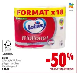 Colruyt Lotus toiletpapier Moltonel aanbieding