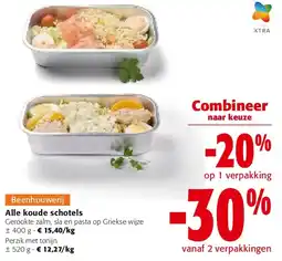 Colruyt Gerookte zalm, sla en pasta op Griekse wijze aanbieding
