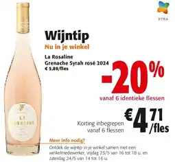 Colruyt La Rosaline Grenache Syrah rosé 2024 aanbieding