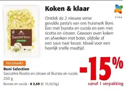 Colruyt Burrata en rucola aanbieding
